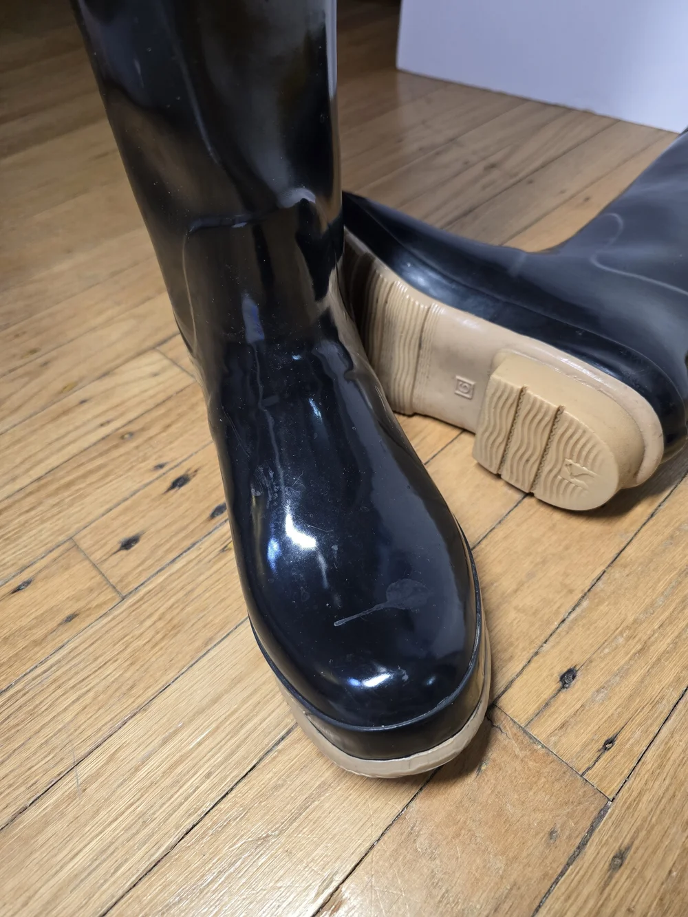 Joules Cottagecore Tall Rain Boots Black Brown Waterproof